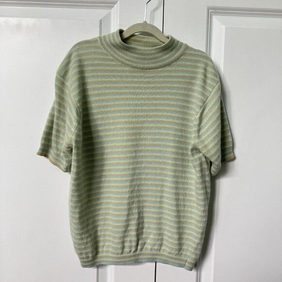 Vintage Holt Renfrew Ballantyne Cashmere Sweater Top Womens Stripe Knit - Picture 1 of 6